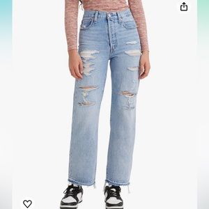 Levis ribcage straight ankle jeans